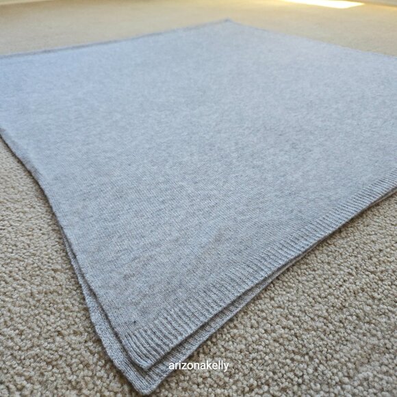 NWOT Deane & White Cashmere Wrap Huge Heather Grey - Picture 6 of 6